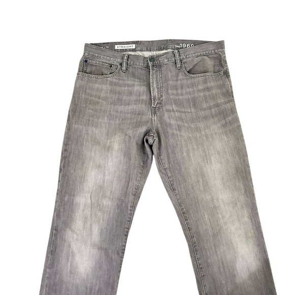 Men’s GAP 1969 Classic light Gray Straight denim Jeans stretch cotton 38 x 32 - Picture 3 of 8